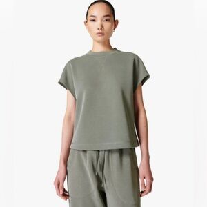 Sweaty Betty Women's Sand Wash Dance Crewneck T-shirt size L NWT